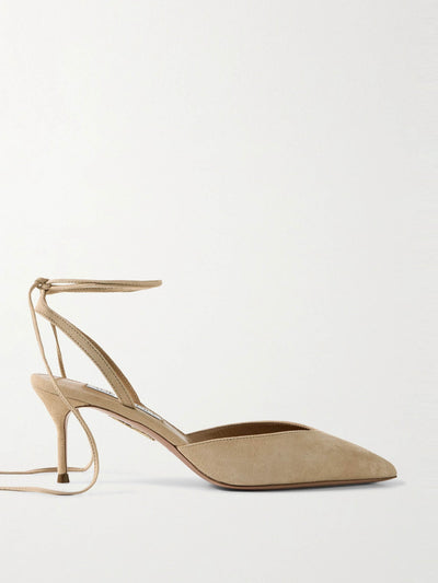 Aquazzura Beyond 65 suede pumps at Collagerie