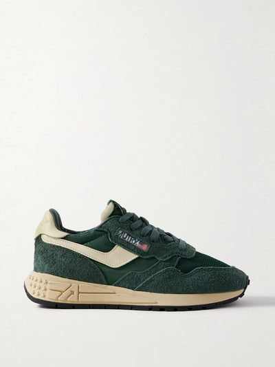 Autry Reelwind Low leather-trimmed suede, mesh and shell sneakers at Collagerie
