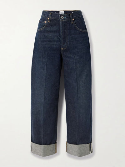 Citizens Of Humanity Ayla Baggy Cuffed Crop mid-rise straight-leg jeans at Collagerie