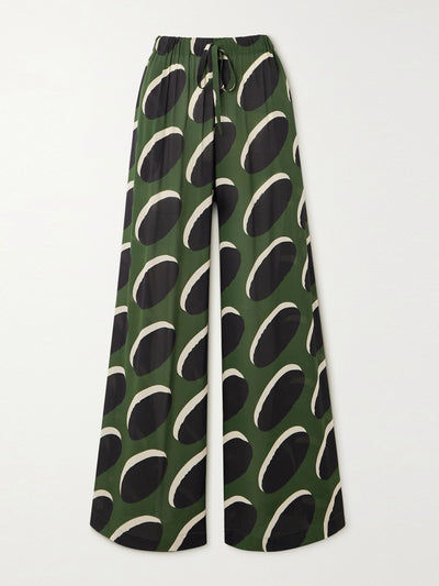 AZ Factory Printed georgette wide-leg pants at Collagerie