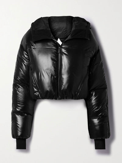 Aztech Mountain Daisy Nuke cropped quilted glossed-shell down jacket at Collagerie