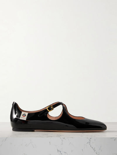 Bally Patent-leather ballet flats at Collagerie