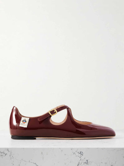 Bally Patent-leather ballet flats at Collagerie