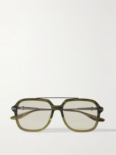 Barton Perreira D. Ellis aviator-style acetate and titanium sunglasses at Collagerie