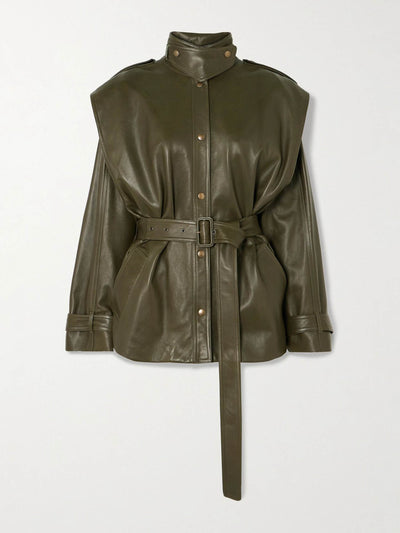 Chloé Belted leather jacket at Collagerie