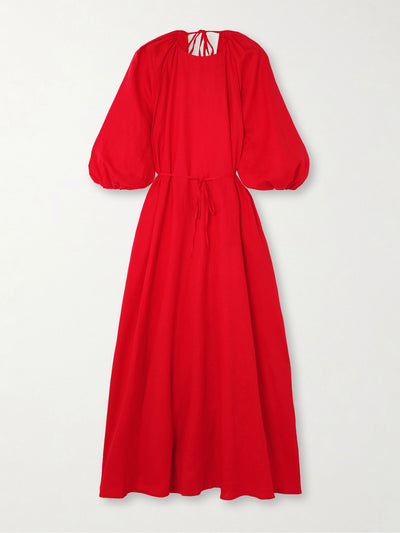 Bernadette Fran open-back linen maxi dress at Collagerie