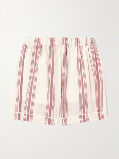 Bettter Striped cotton-gauze shorts at Collagerie