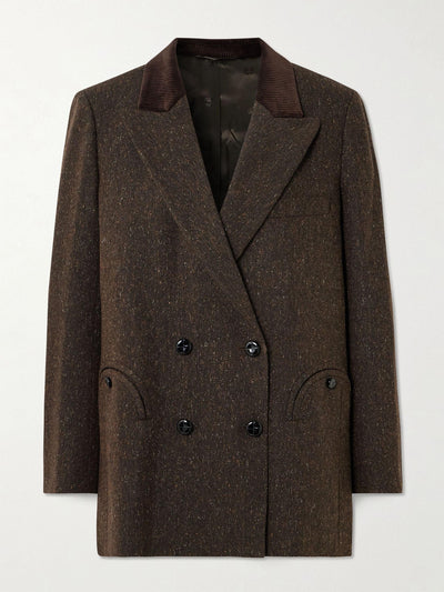 Blazé Milano Everynight corduroy-trimmed wool-blend blazer at Collagerie