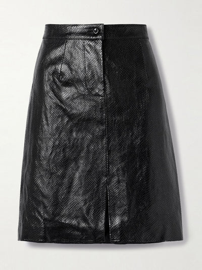 Blazé Milano Popeye snake-effect leather skirt at Collagerie