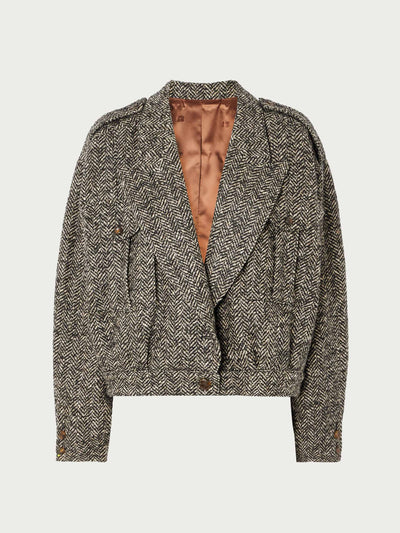 Blazé Milano Popoff Serama herringbone wool-blend jacket at Collagerie