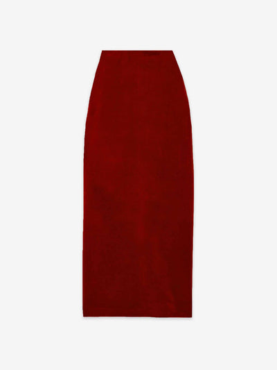 Blazé Milano Sussex cotton-velvet midi skirt at Collagerie