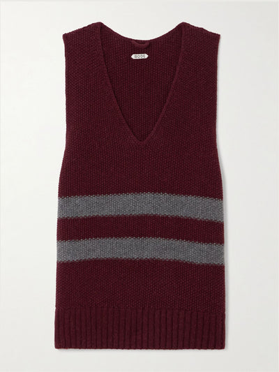 Bode Collegiate striped alpaca and wool-blend vest at Collagerie