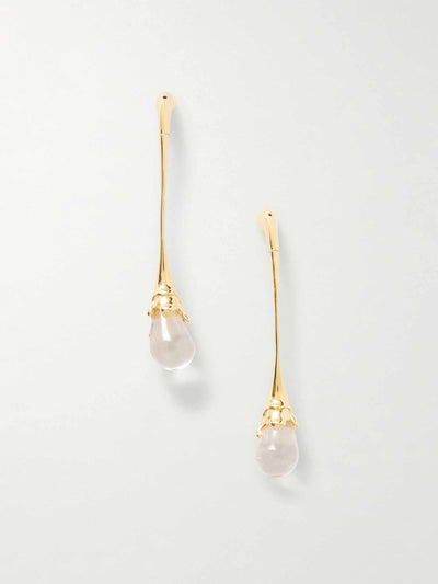Bottega Veneta Gold-tone quartz earrings at Collagerie