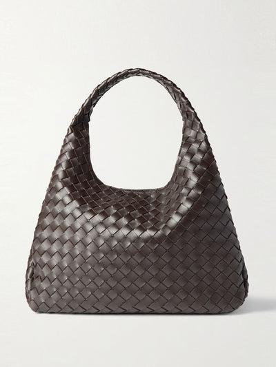 Bottega Veneta Campana large intrecciato leather shoulder bag at Collagerie