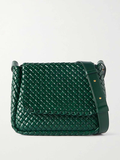 Bottega Veneta Cobble padded intrecciato leather shoulder bag at Collagerie