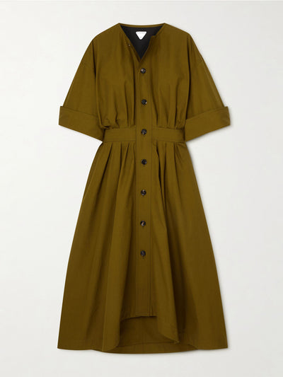 Bottega Veneta Cotton-canvas midi dress at Collagerie
