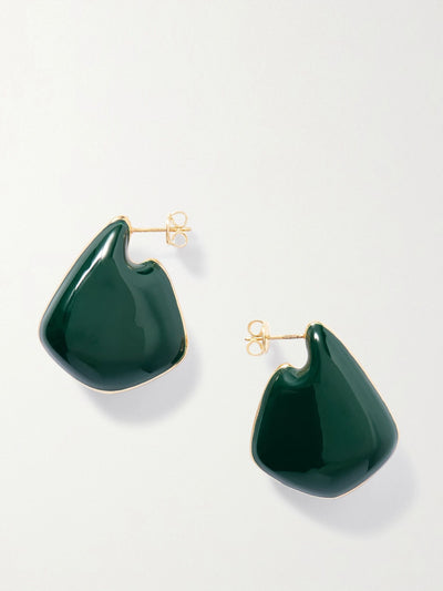 Bottega Veneta Gold-plated and enamel earrings at Collagerie