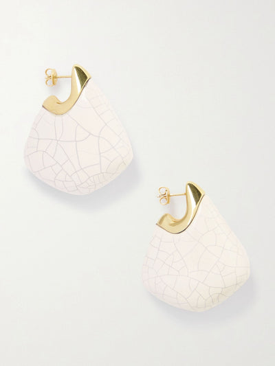 Bottega Veneta Gold-plated ceramic earrings at Collagerie