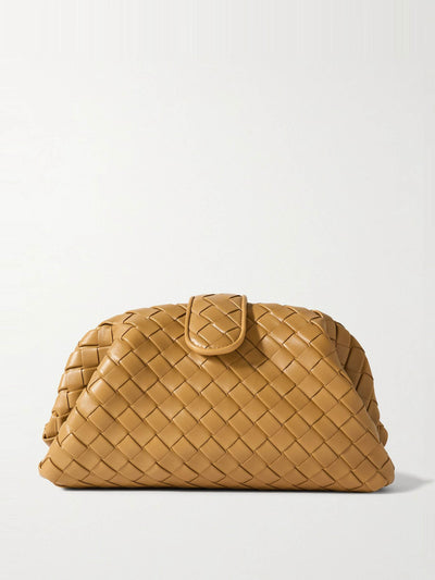 Bottega Veneta Lauren 1980 Teen small intrecciato leather clutch at Collagerie