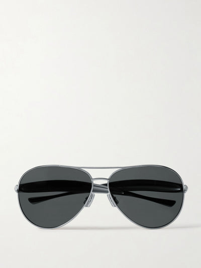 Bottega Veneta Eyewear Sardine aviator-style silver-tone sunglasses at Collagerie