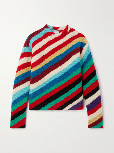 Bottega Veneta Striped knitted wool sweater at Collagerie