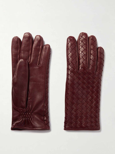 Bottega Veneta Intrecciato leather gloves at Collagerie