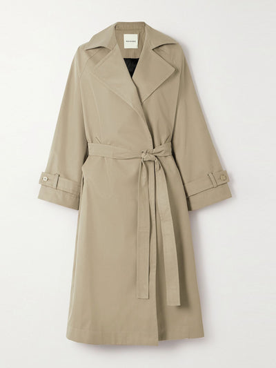 Bouguessa Kai oversized belted cotton-gabardine trench coat at Collagerie