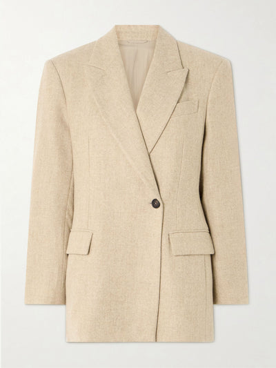 Brunello Cucinelli Brushed alpaca-blend blazer at Collagerie