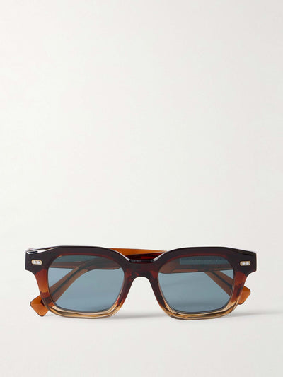 Brunello Cucinelli Eyewear Jared D-frame acetate and rose gold-tone sunglasses at Collagerie