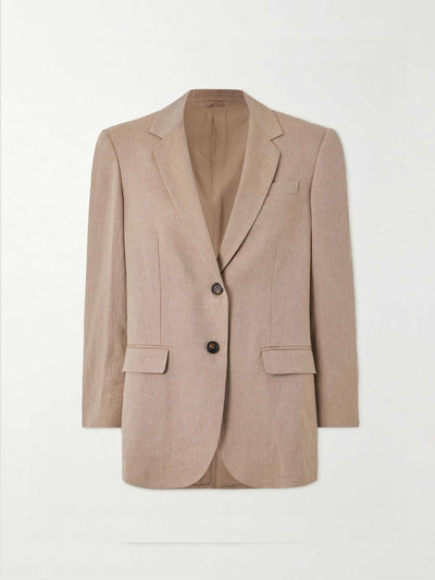 Brunello Cucinelli Linen and wool-blend blazer at Collagerie