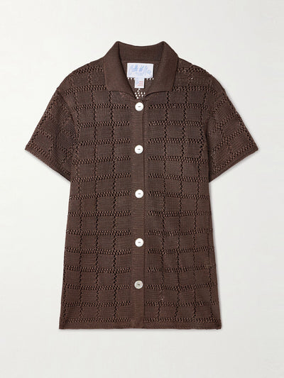 Calle Del Mar Open-knit shirt at Collagerie