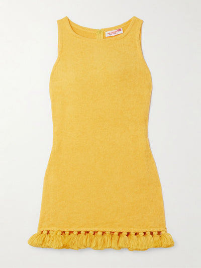Cap d’Antibes Tasseled cotton-terry mini dress at Collagerie