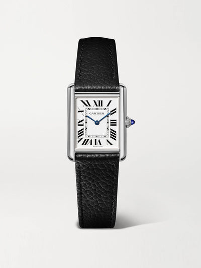 Cartier Tank Must de Cartier stainless steel and leather watch at Collagerie