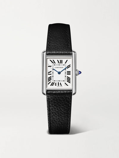 Cartier Tank Must de Cartier stainless steel and leather watch at Collagerie