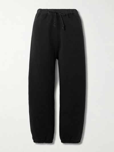 Carven Crepe-trimmed cotton-jersey track pants at Collagerie