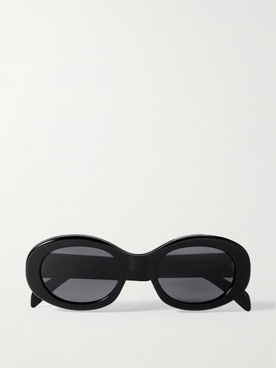 Celine Eyewear Triomphe oval-frame acetate sunglasses at Collagerie