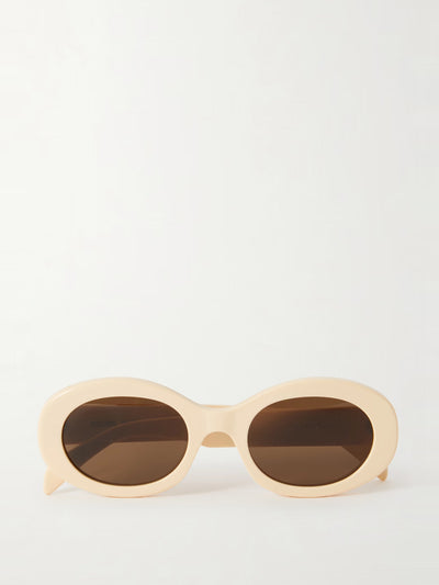 Celine Eyewear Triomphe oval-frame acetate sunglasses at Collagerie