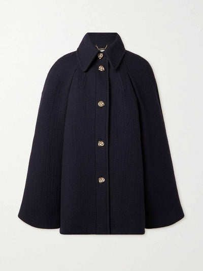 Chloé Cape-effect wool coat at Collagerie