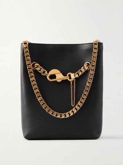 Chloé Chain-embellished leather tote at Collagerie