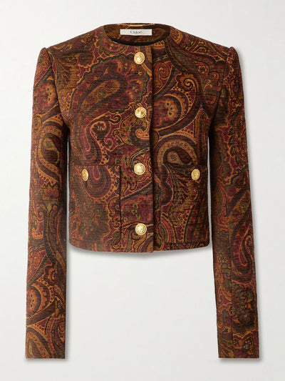 Chloé Cropped jacquard jacket at Collagerie