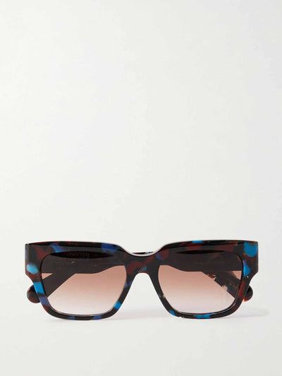 Chloé Eyewear Square-frame tortoiseshell recycled-acetate sunglasses at Collagerie