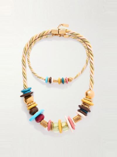 Chloé Gold-tone beaded necklace at Collagerie