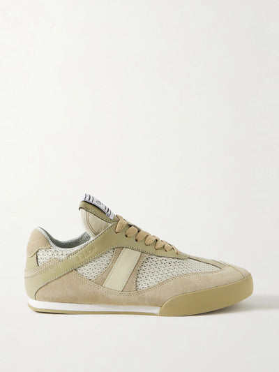 Chloé Kick leather and suede-trimmed mesh sneakers at Collagerie
