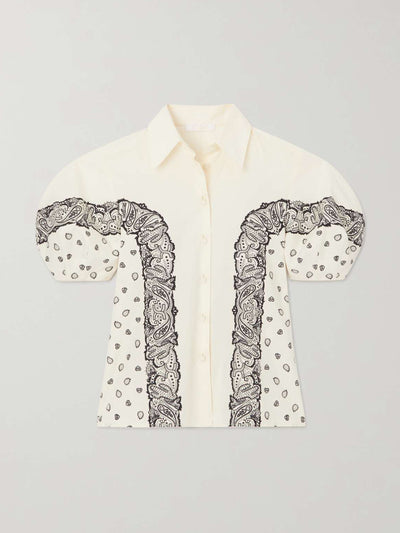 Chloé Paisley-print cotton-poplin shirt at Collagerie
