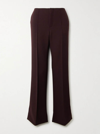 Chloé Pleated wool straight-leg pants at Collagerie