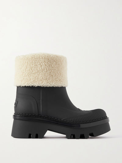 Chloé Raina shearling-trimmed TPU boots at Collagerie