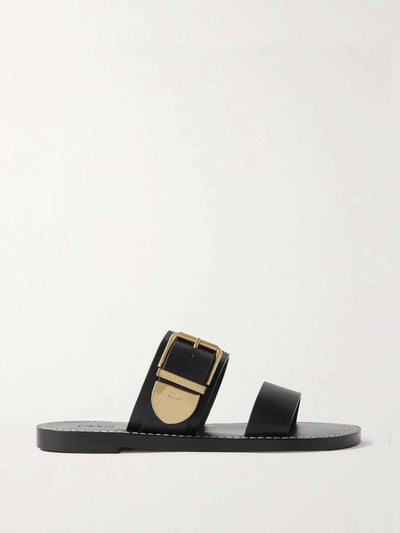 Chloé Rebecca leather slides at Collagerie