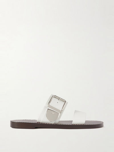 Chloé Rebecca leather slides at Collagerie