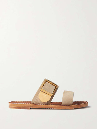 Chloé Rebecca suede slides at Collagerie
