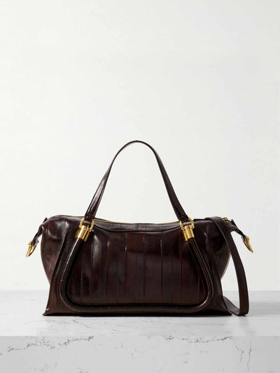 Chloé Paraty 24 piped eel shoulder bag at Collagerie